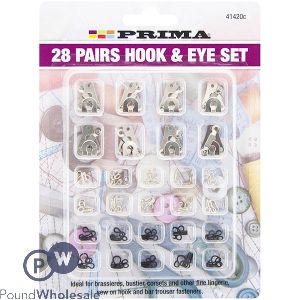 Prima Assorted Hook & Eye Set 28 Pairs