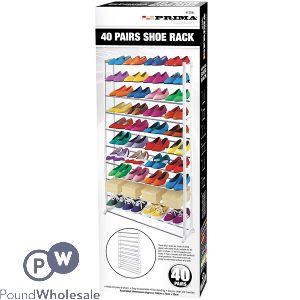 Prima 40 Pair 10-Tier Shoe Rack