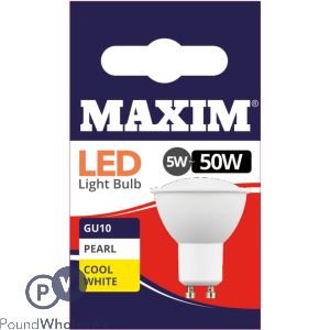 Maxim Gu10 Led 5w = 50w Cool White Led Bulbs