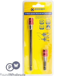 Marksman Quick Release Bit Holder Set 2pc