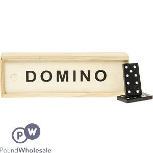 Wood Dominoes Game Play Set