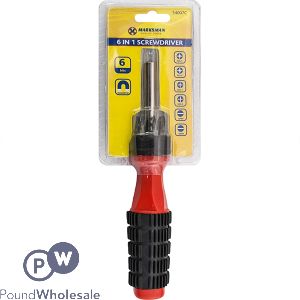 Marksman 6-in-1 Screwdriver Set With Pozi, Phillips & Flat Bits