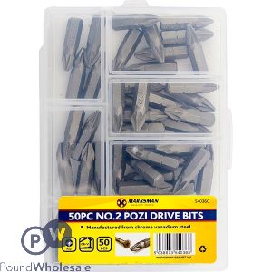 Marksman No.2 Pozi Drill Bits 50pc