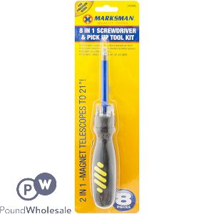 Marksman 8-in-1 Screwdriver & Pick Up Tool Kit 8pc