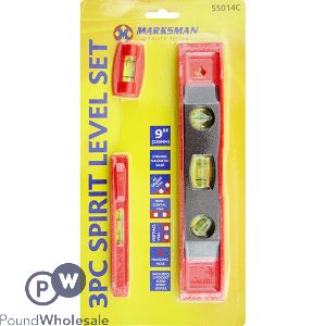 Marksman Spirit Level Set 3pc
