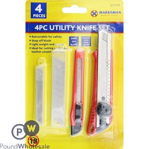 Marksman Utility Knife Set 4pc