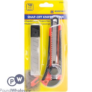 Marksman Snap-off Knife Cutter With 10 Spare Blades