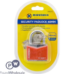 Marksman 40mm Security Padlock With 3 Keys