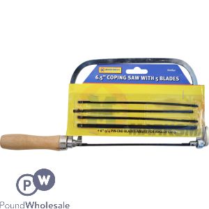 Marksman 6" Coping Saw With 5 Assorted Blades