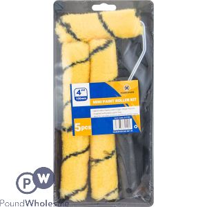 Marksman 4" Mini Tiger Stripe Paint Roller Set 5pc