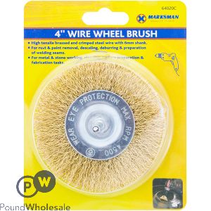 Marksman Brass Wire Wheel Brushes 4"