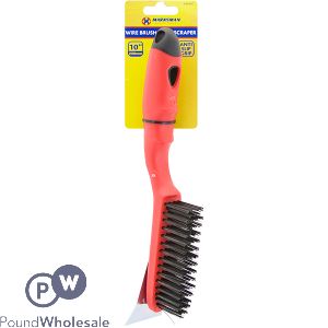 Marksman Anti-slip Wire Brush & Scraper 10"