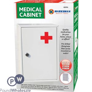 Marksman Stainless Steel Medical Cabinet 21.5cm X 8cm X 32cm