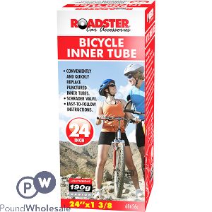 Roadster Bicycle Schrader Inner Tube 24" X 1 3/8