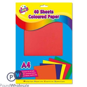 Artbox A4 Assorted Colour Craft Paper 40 Sheets