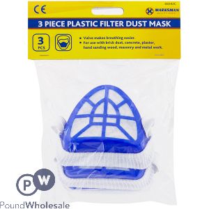 Marksman Plastic Filter Dust Mask 3pc