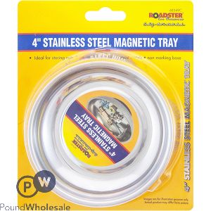Roadster Stainless Steel Magnetic Tray 4"