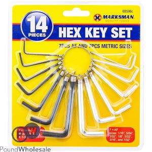 Marksman Metric & Af Hex Key Set 14pc