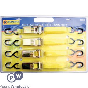 Marksman ratchet Tie Down Set 4pc
