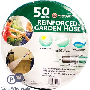 Marksman Reinforced Pvc Garden Hose 50m
