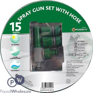 Marksman 15m 1/2" & 3/4" Pvc Spray Gun Set With Hose