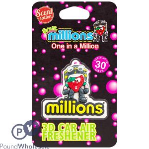 Millions Sour Strawberry 3d Car Air Freshener
