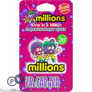 Millions Blackcurrant Buzz 3d Car Air Freshener