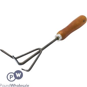 Marksman Wooden Handle Hand Cultivator Garden Tool