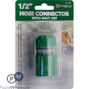 Marksman 1/2" Hose Connector With Shut Off