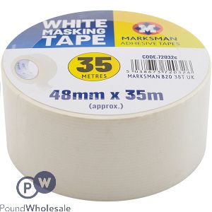Marksman White Masking Tape 48mm X 35m