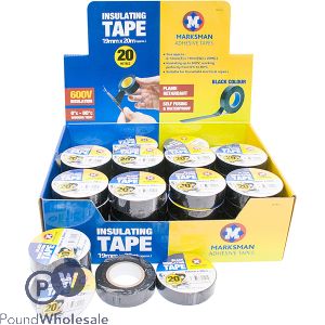Marksman Black Insulating Tape 19mm X 20m Cdu