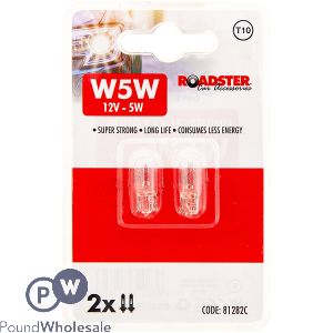 Roadster W5w T10 12v 5w Car Light Bulb 2 Pack