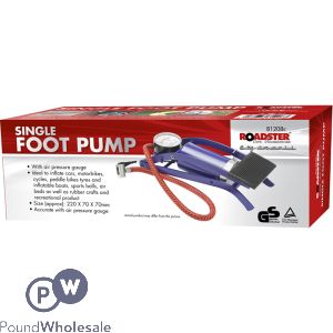 Roadster Single Foot Pump With Gauge 801B-3 Boxed