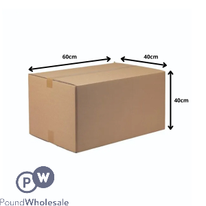 Strong Plain Double Wall Cardboard Box 60cm X 40cm X 40cm