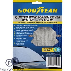 Goodyear Universal All Season Quilted Car Windscreen Cover 146cm X 119cm