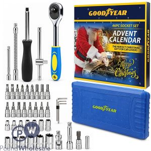 Goodyear Socket Christmas Advent Calendar Car Tool Kit 46pc