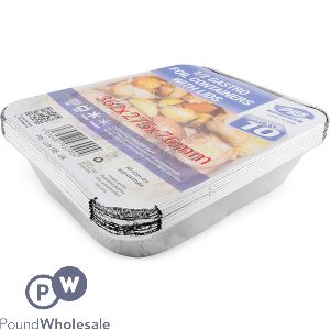 PPS 1/2 Gastro Foil Food Storage Containers with Lids 10 Pack