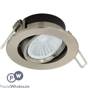 Eglo Ranera Led Recessed Spot Light Matt Nickel With Bulb
