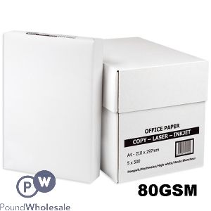Premium Printer Copier A4 Paper 80gsm 2500 Sheets Box