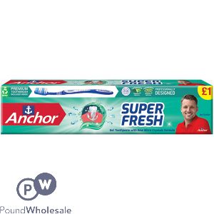 Anchor Super Fresh Micro Crystal Gel Toothpaste 75ml With Toothbrush