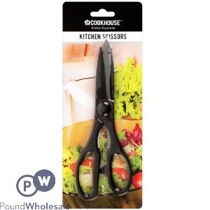 Cookhouse Black Stainless Steel Kitchen Scissors 22cm