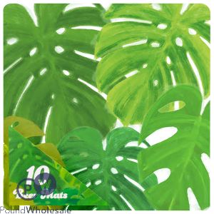 Green Leaves Beer Mat Coasters 10cm 10 Pack