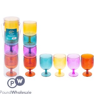 Bello Plastic Stacking Wine Goblets 4 Pack