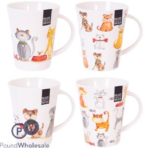 Mad About Mugs New Bone China Cat & Dog Mug 13oz