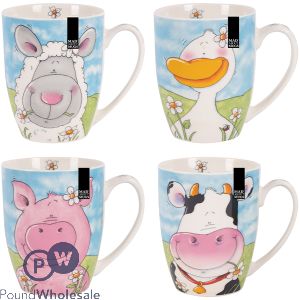 Mad About Mugs Coupe Farm Animal Mug 12oz Assorted