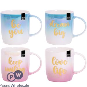 Mad About Mugs New Bone China Lustre Gold Foil Mug 12oz Assorted