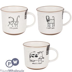 Mad About Mugs New Bone China Animal Outline Print Mug 250ml Assorted