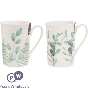 Mad About Mugs New Bone China Straight Eucalyptus Fern Mug 9oz Assorted