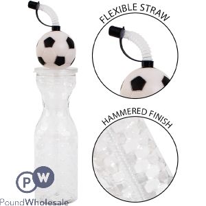 Bello Flexi Straw 3D Football Drinking Bottle 500ml