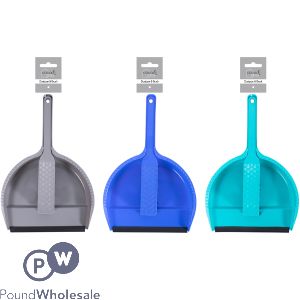 Coco & Gray Rubber Edge Dustpan & Brush Assorted Colours